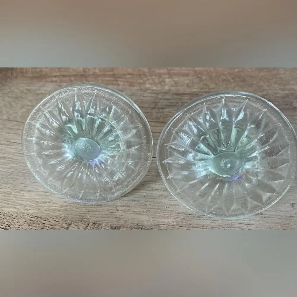 Clear Glass Curtain Ties Set Of 2 Vintage Retro Round Decor 3